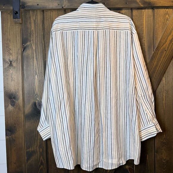 Jos A Bank Traveler's Collection 100% Linen Button Down Shirt - Picture 2 of 6